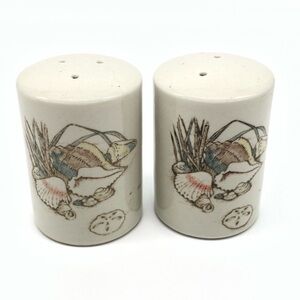 Vintage Otagiri Beach Sea Shell Coastal Salt & Pepper Shakers